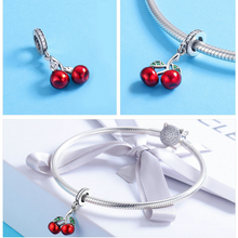 Load image into Gallery viewer, Cherry Pendant Charm - Cherry Treasures, charms, bracelets, pandora type charms