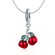 Load image into Gallery viewer, Cherry Pendant Charm - Cherry Treasures, charms, bracelets, pandora type charms