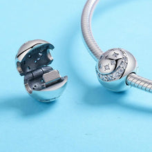 Load image into Gallery viewer, Moon & Star Stopper Clip - Cherry Treasures, charms, bracelets, pandora type charms