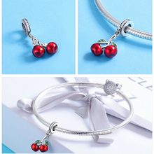 Load image into Gallery viewer, Cherry Pendant Charm - Cherry Treasures, charms, bracelets, pandora type charms
