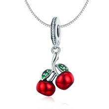 Load image into Gallery viewer, Cherry Pendant Charm - Cherry Treasures, charms, bracelets, pandora type charms
