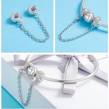 Load image into Gallery viewer, Stackable Daisy Flower Safety Chain - Cherry Treasures, charms, bracelets, pandora type charms
