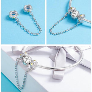 Stackable Daisy Flower Safety Chain - Cherry Treasures, charms, bracelets, pandora type charms