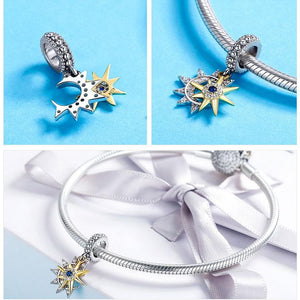 Sun Meet Moon Pendant - Cherry Treasures, charms, bracelets, pandora type charms