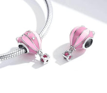 Load image into Gallery viewer, Cute Cat Ear Pink Enamel Beads Charm - Cherry Treasures, charms, bracelets, pandora type charms
