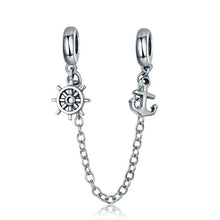 Load image into Gallery viewer, Voyage &amp; Rudder Safety Chain - Cherry Treasures, charms, bracelets, pandora type charms
