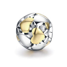 Load image into Gallery viewer, Luminous Heart &amp; Gold Heart Charms - Cherry Treasures, charms, bracelets, pandora type charms

