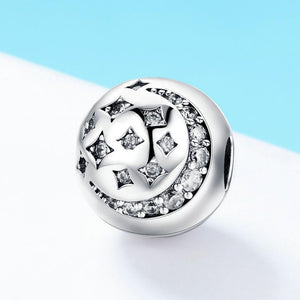 Moon & Star Stopper Clip - Cherry Treasures, charms, bracelets, pandora type charms