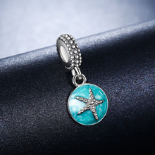 Load image into Gallery viewer, Ocean Blue Starfish Pendant - Cherry Treasures, charms, bracelets, pandora type charms
